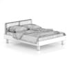Grey Bed with Grid Pattern