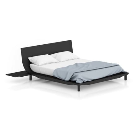 Modern Black Wood Bed
