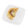Bitten bread with mushrooms and cheese