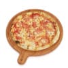 Pizza on wooden board