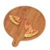 Pizza slices on wooden board