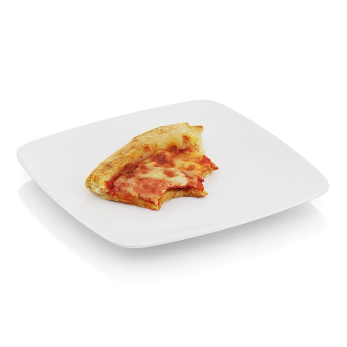 Bitten pizza slice