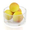 Grapefruits in glass bowl