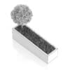 Tree an Grass in Rectangular Planter