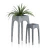 Fern in Metal Standing Pot