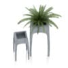 Fern in Metal Standing Pot