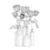 Roses in Glass Vases