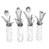 3d Four Tulips in Glasses