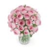3d Pink Roses in Glass Vase