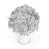 3d Small Daisies in Blue Vase