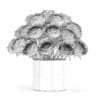 3d White Roses in Glass Vase