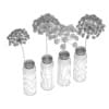 3d Wild Carrot Flowers in Glass Jars
