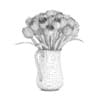 3d Red and White Tulips