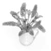 3d Blue and White Flowers in White Pot