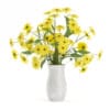 3d Coneflowers in Ceramic Vase
