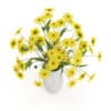 3d Coneflowers in Ceramic Vase