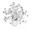 3d Coneflowers in Ceramic Vase