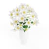 3d White Flowers in Tall Vase