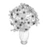 3d White Flowers in Tall Vase