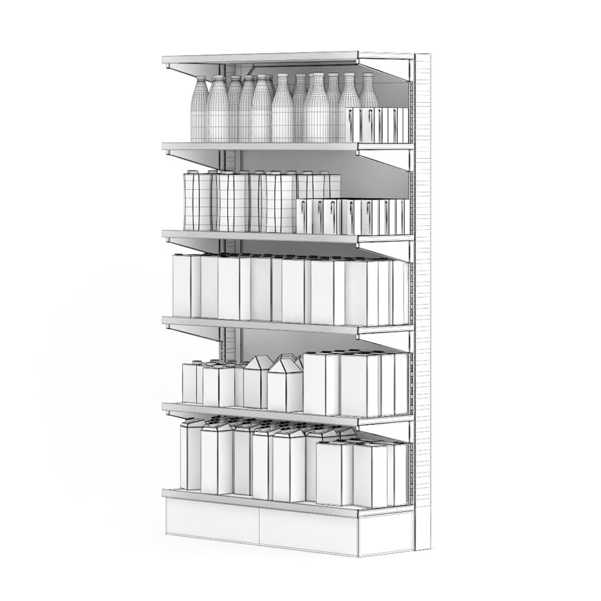 Market Shelf Milk and Juices