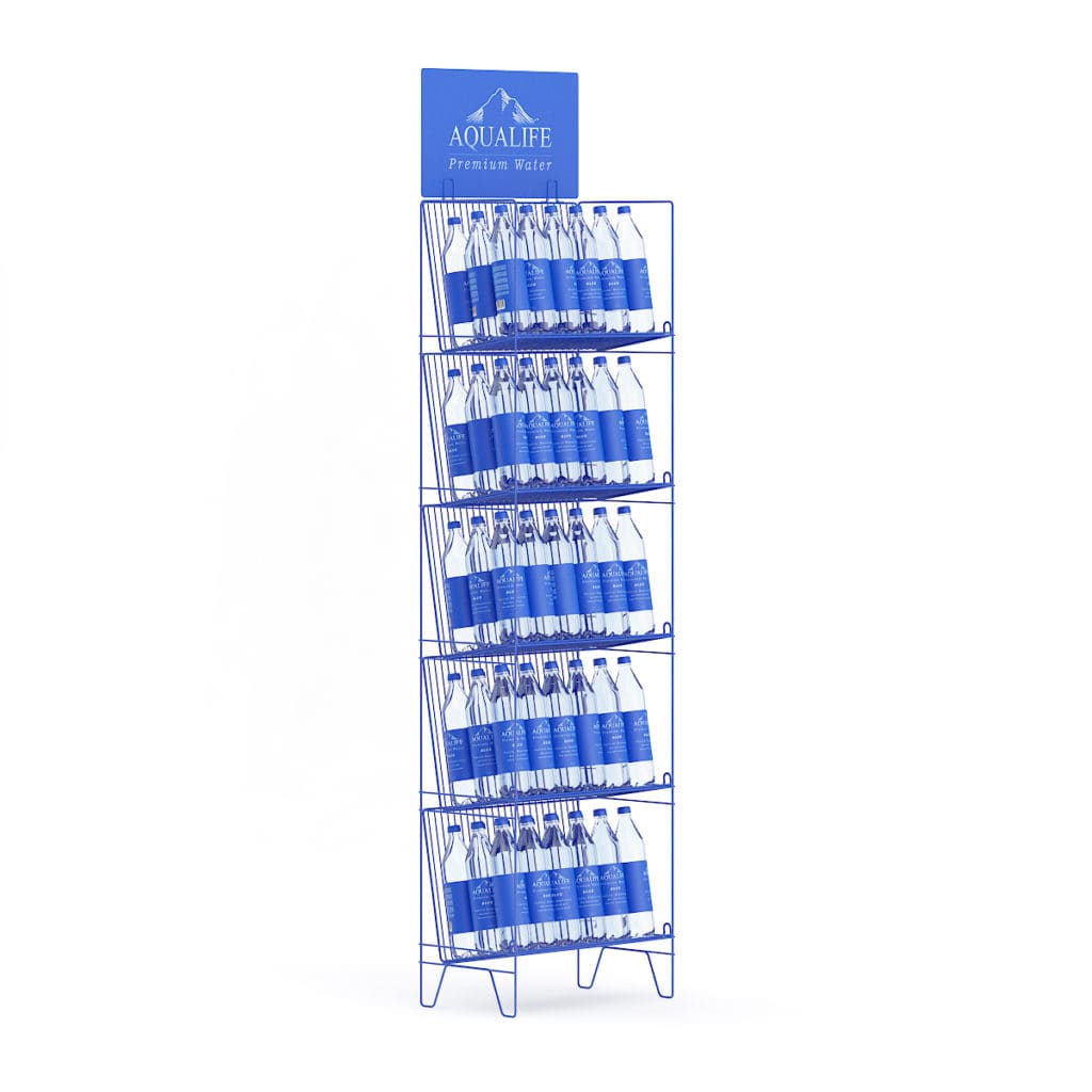 Rack with Water Bottles
