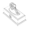 3d Clock with Metal Sculpture