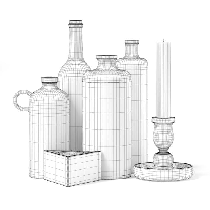 3d Vases and Candles