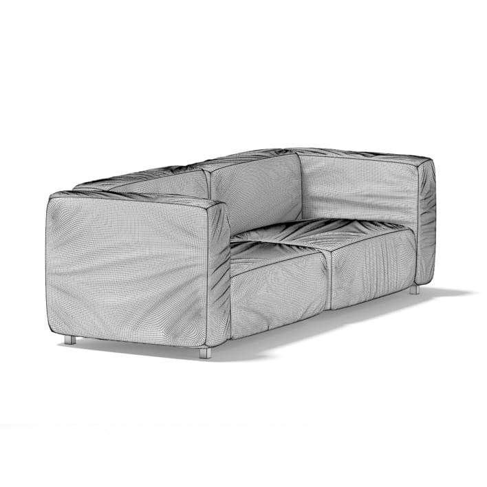3d White Sofa