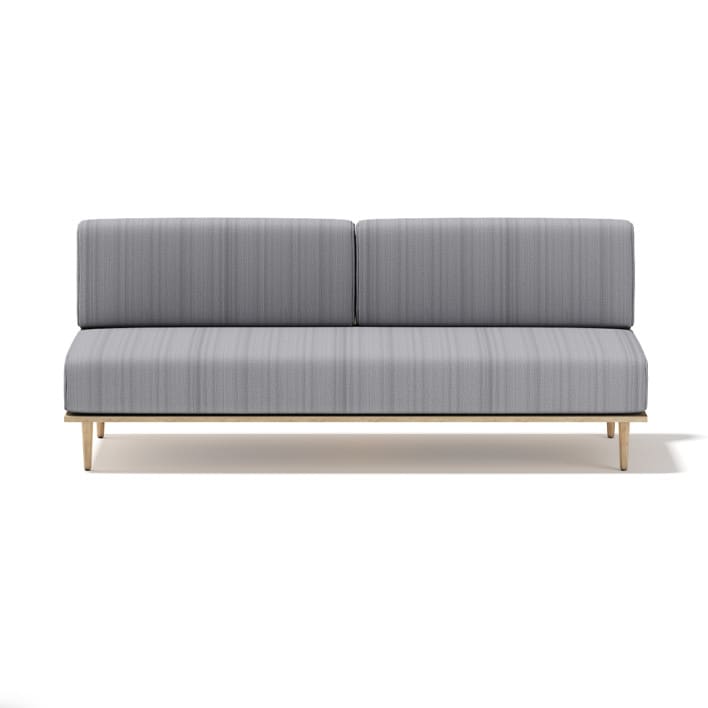 3d Grey Sofa with Wooden Frame