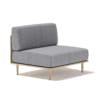 3d Grey Chair with Wooden Frame