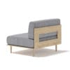 3d Grey Chair with Wooden Frame