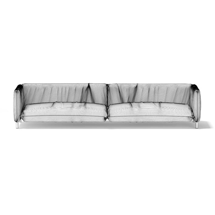 3d Large Grey Sofa