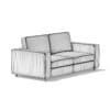 3d Grey Two Seat Sofa