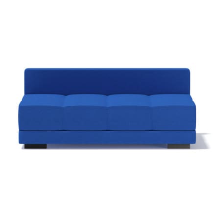 3d Blue Armless Sofa