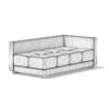 3d Blue Corner Sofa