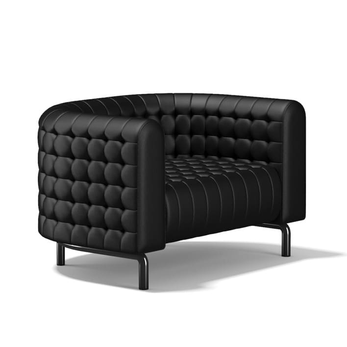 3d Black Leather Armchair