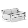 Light-Grey Two Seat Sofa