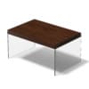 Wooden Coffee Table with Glass Sides