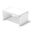 Wooden Coffee Table with Glass Sides