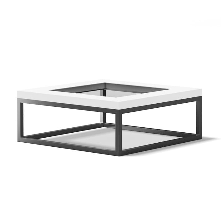 Square Coffee Table with Glass Window