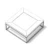 Square Coffee Table with Glass Window