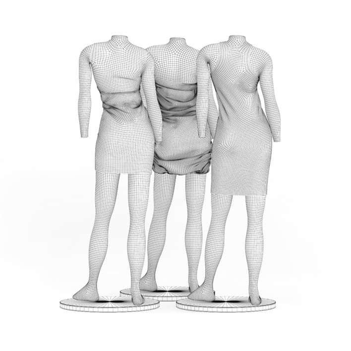 Store Mannequins with Dresses