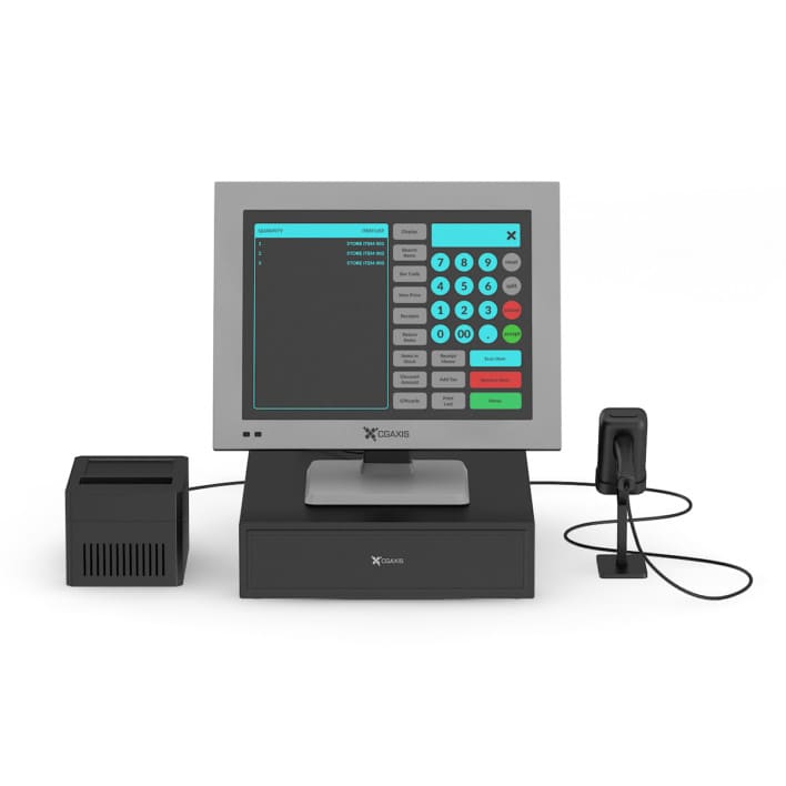 Cash Register with Scanner and Printer