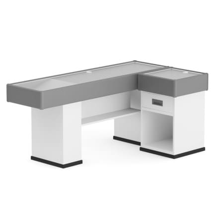 Grey Cashier Desk