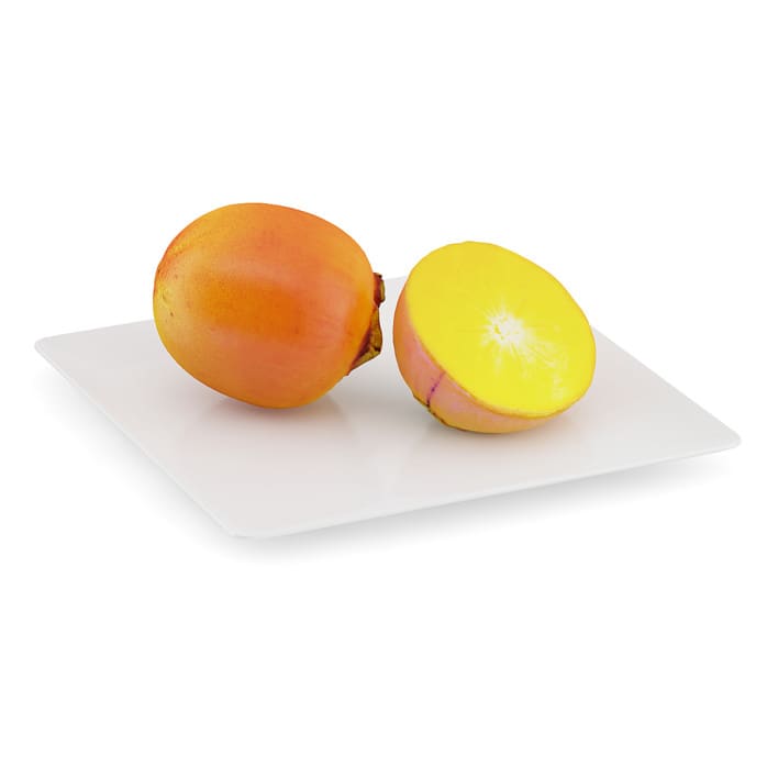 Persimmon Fruits on White Plate
