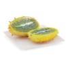 Sliced Horned Melon on White Plate