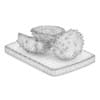 Sliced Horned Melon on Wooden Board