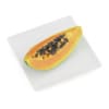 Papaya Slice on White Plate
