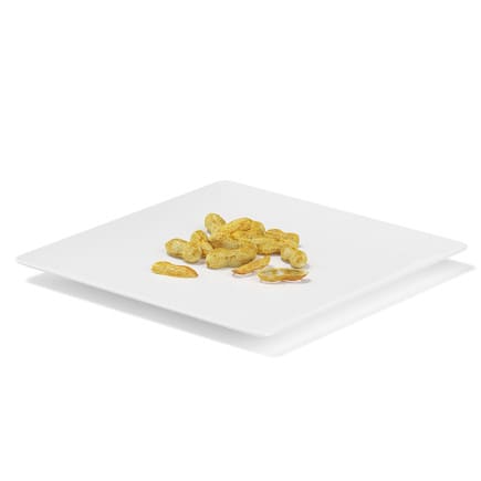 Peanuts on White Plate