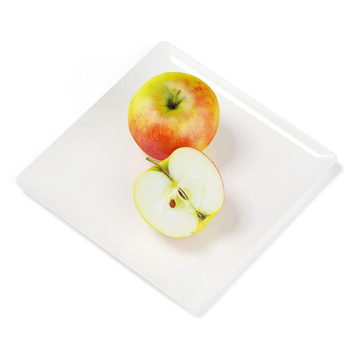 Apples on White Plate
